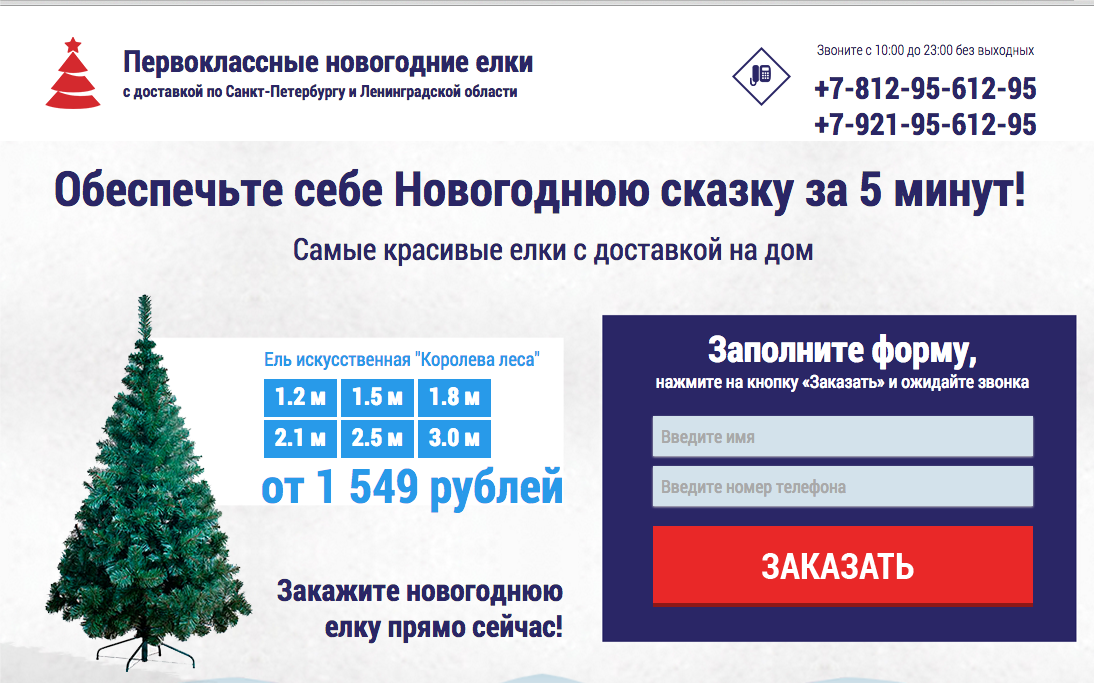 Скриншот кейса Интернет-магазин ёлок
